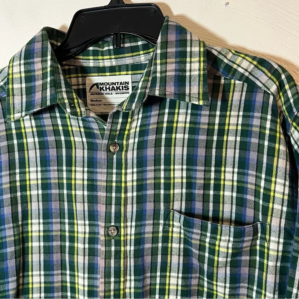MK Plaid Flannel Button Up Shirt Mens Mountain Khakis
